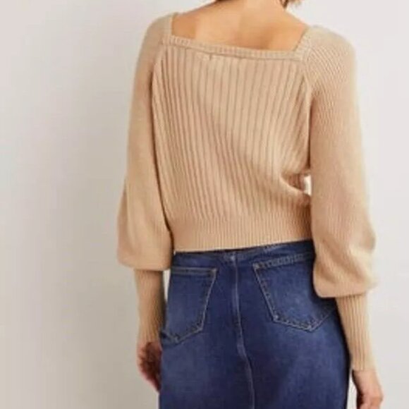 Boden Sweater Knitted Women's Size US 20 22 UK 22 Tan Pullover Bohemian Plus NEW - Picture 5 of 9